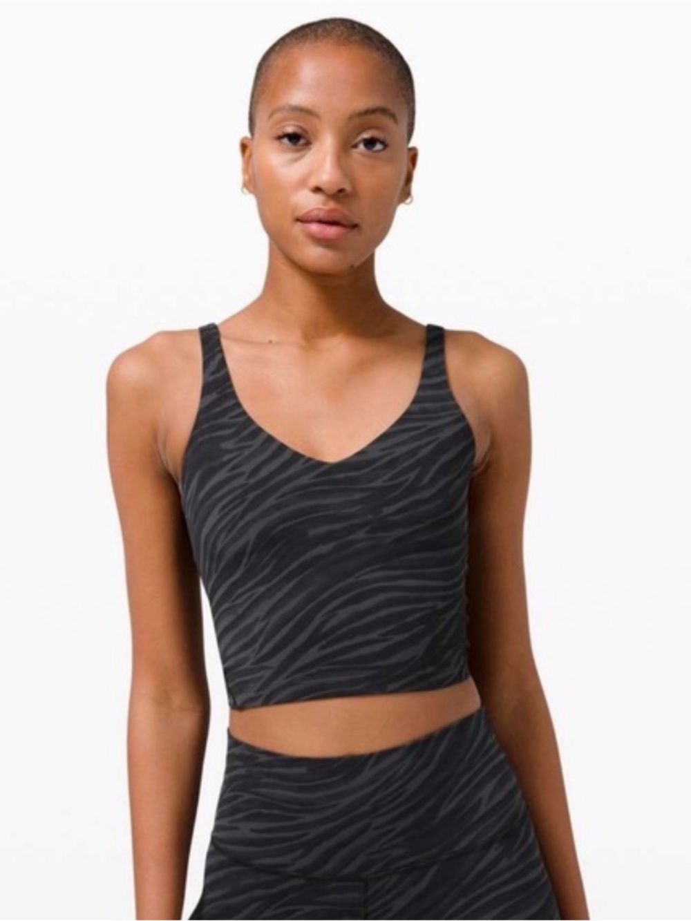 Lululemon align V-Neck Longline Bralette - Black Zebra “La Tigre”